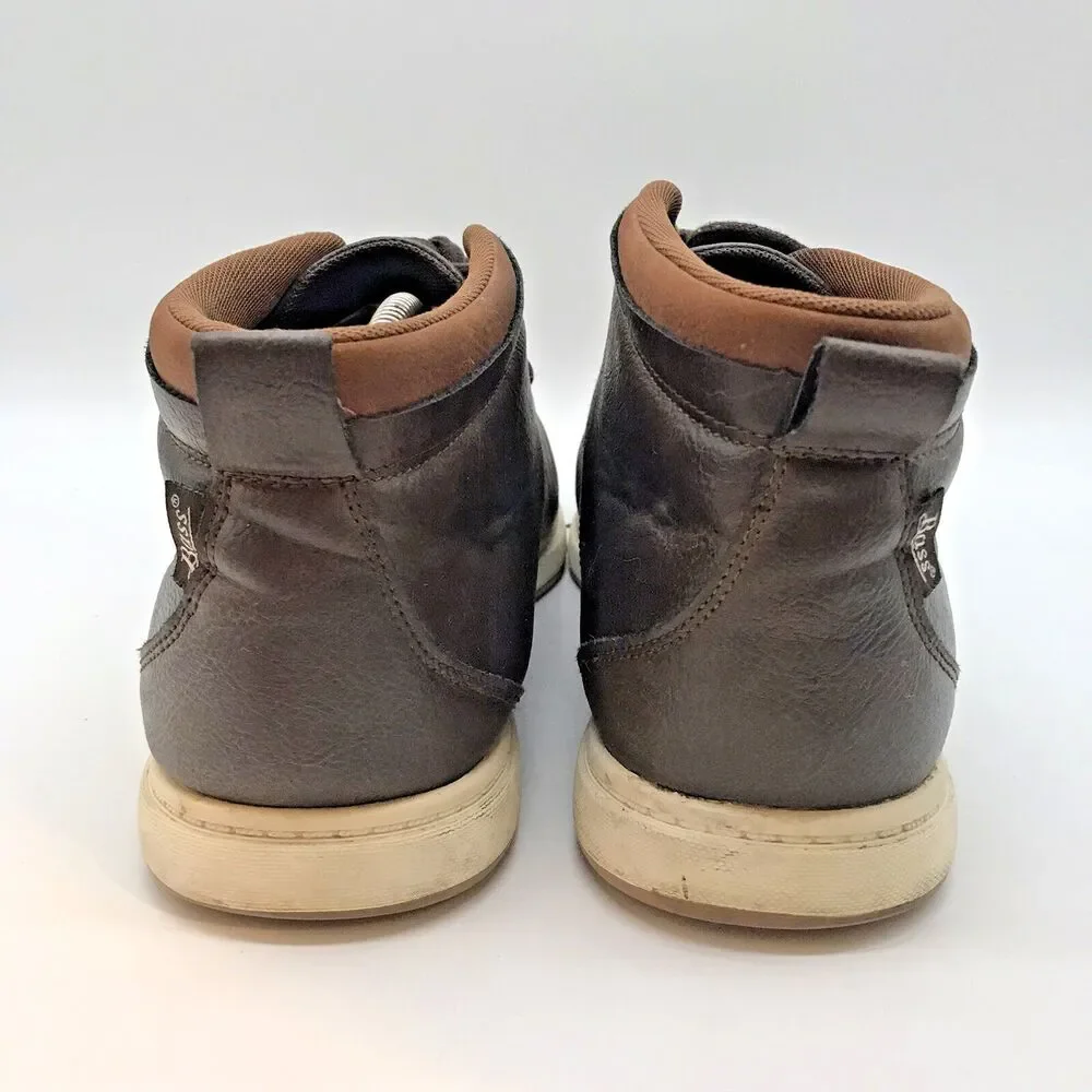 Bass 713289 Two-Tone Brown & Rust Chukka Boots Men's 12 Lace Up  Mid Top Shoes